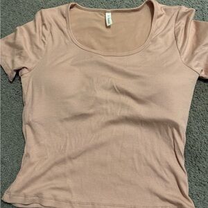 Wishlist Blush Ribbed Crop Top